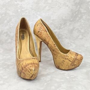 Charlotte Russe Faux Cork Platform Heels